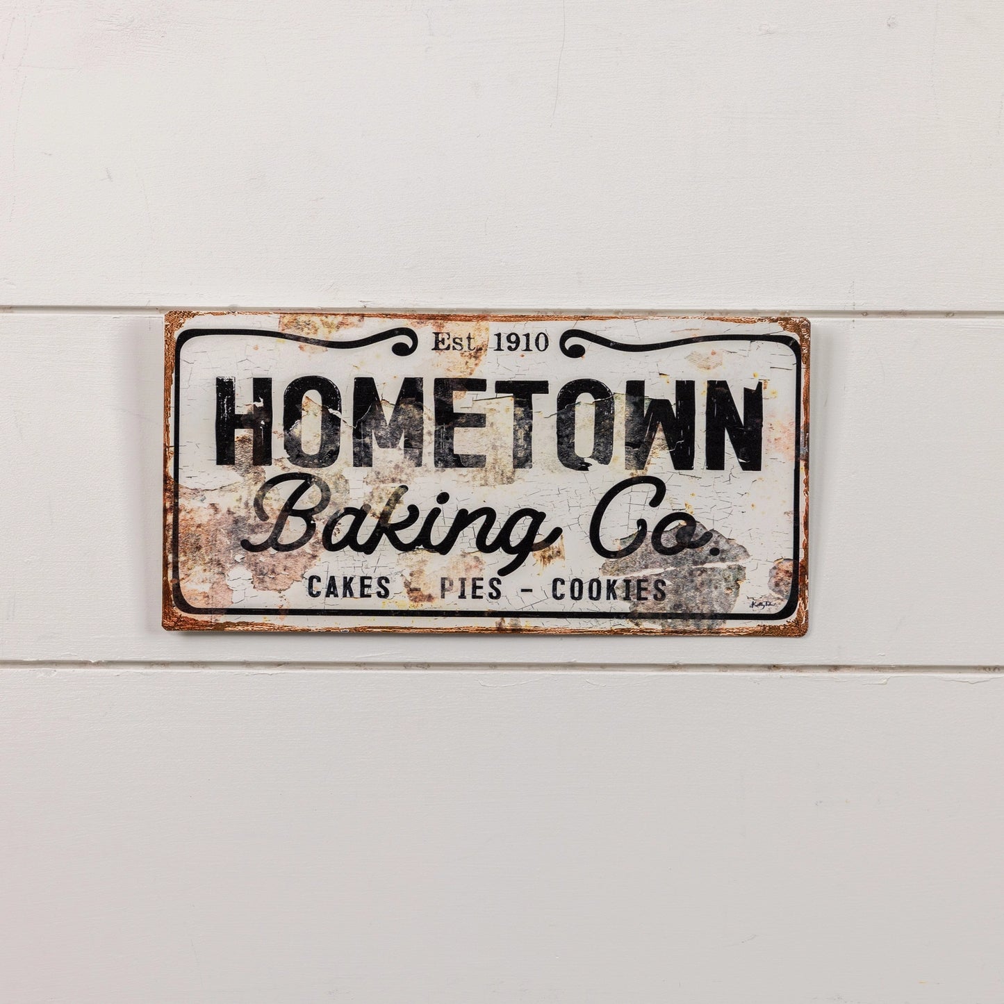 Hometown Baking decorative metal sign