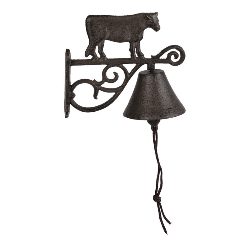 Rustic Wall Bell with Cow