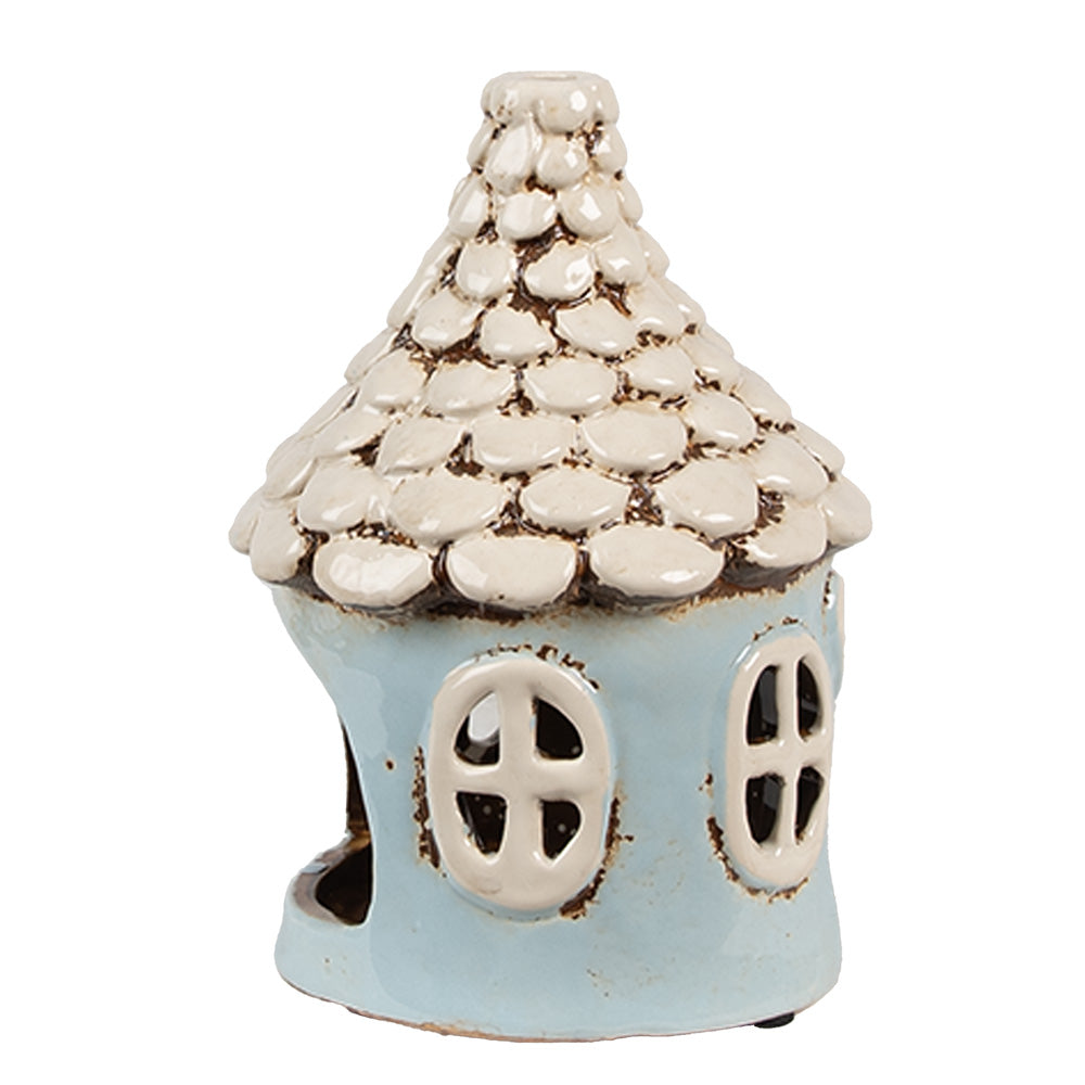 Portacandele Casetta Mini Azzurra Clayre & Eef