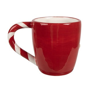 Tazza natalizia omini di pan di zenzero rossa