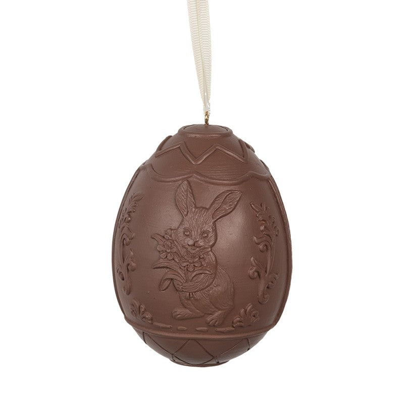Clayre & Eef Decorazione Uovo di Pasqua Chocolate