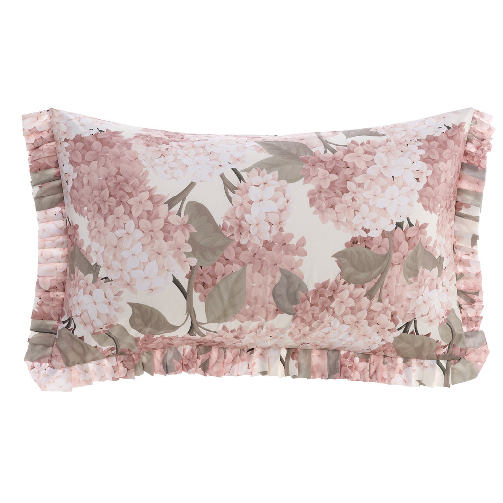 Pillow Cover with Hydrangea Frills