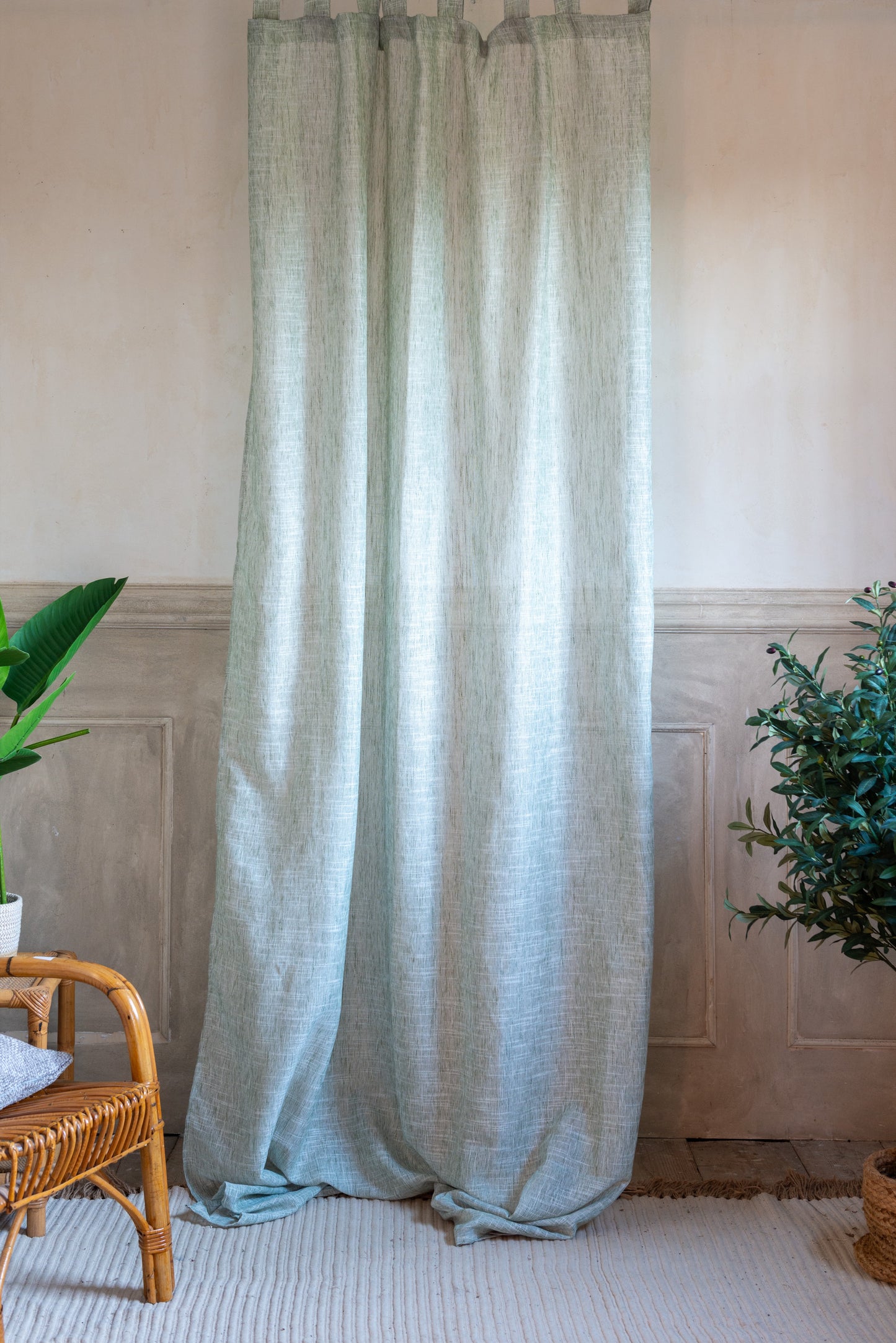 Tenda in Tessuto Effetto Naturale Collezione Blanc – Blanc Mariclo 2 Pezzi