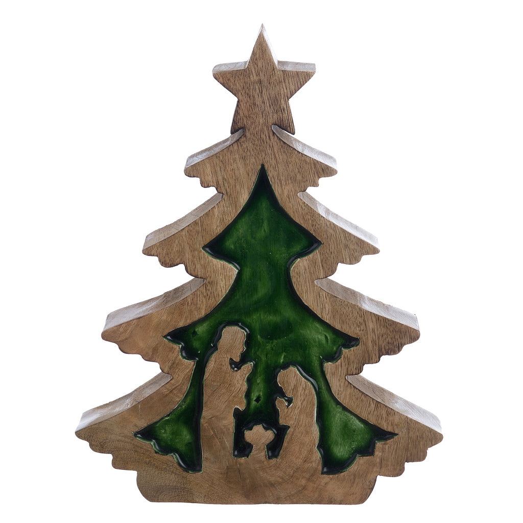 Albero natalizio con natività – Blanc Mariclò