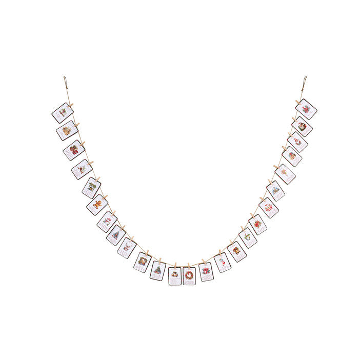 Calendario dell'Avvento natalizio 25 card Nuvole di Stoffa