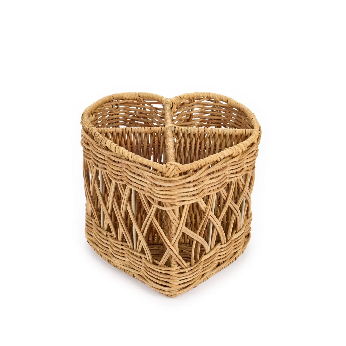 Wicker cutlery basket