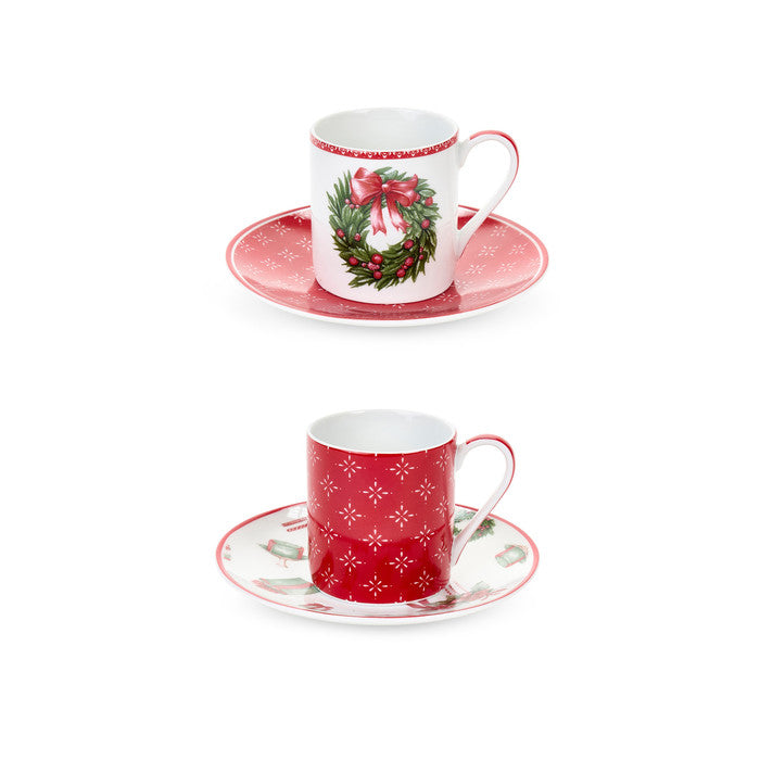 Set of 6 Coffee Cups with Saucer 90 ml with Gift Box – Nuvole di Stoffa