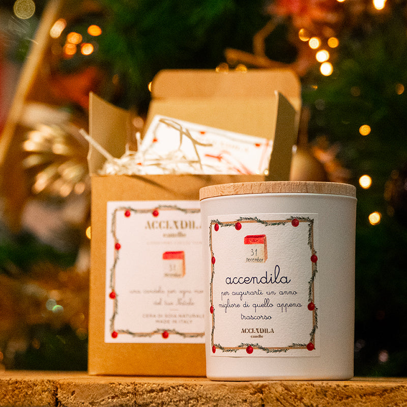 Candela natalizia - Accendila per augurarti un anno migliore di quello appena trascorso