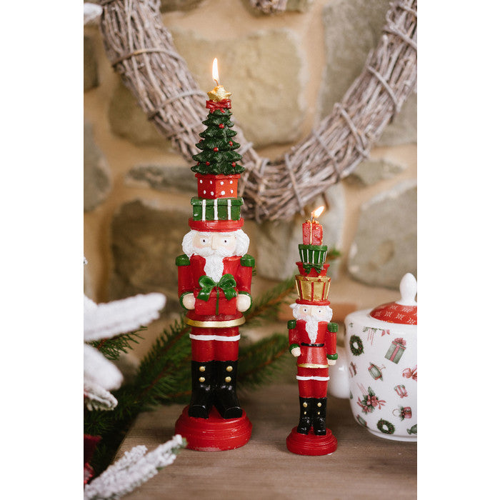 Candela Natalizia Schiaccianoci h 33 cm – Nuvole di Stoffa