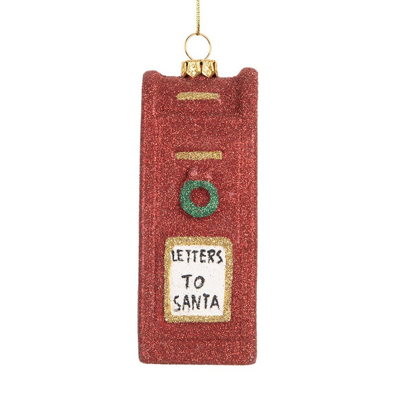 Decorazione Albero Casetta Postale “Letters to Santa” – Clayre & Eef | Ornamento Natalizio 11 cm