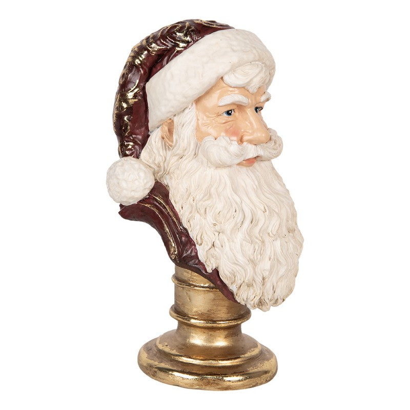 Busto decorativo Babbo Natale in resina