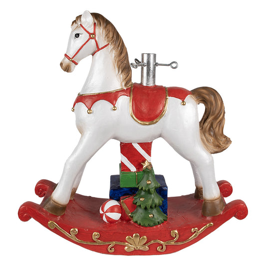 Base per Albero di Natale Cavallo a Dondolo – Clayre & Eef | Supporto Natalizio 69 cm