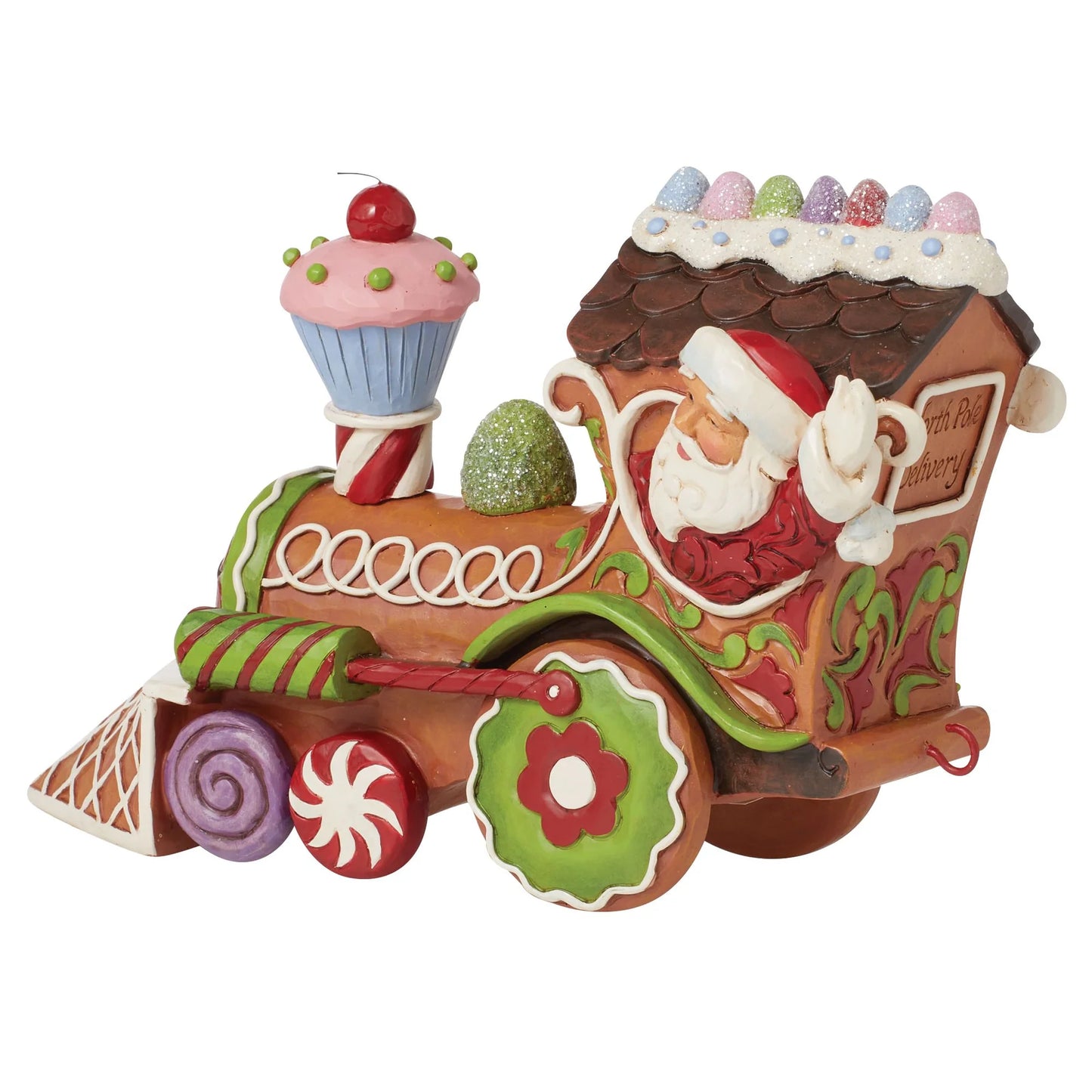 Gingerbread train with Santa Claus -  Jim Shore Heartwood Creek