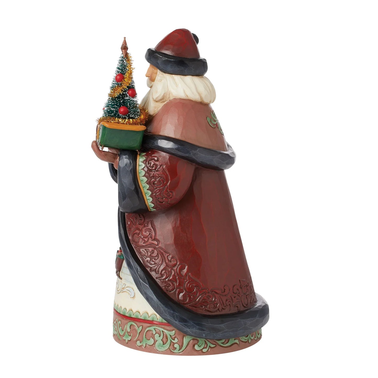Jim ShoreManor Santa with Sled & Sisal Tree Figurine 28 cm - Heartwood Creek