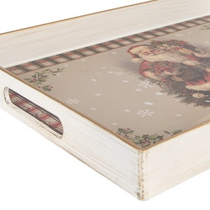 Vassoio natalizio babbo natale set da tre