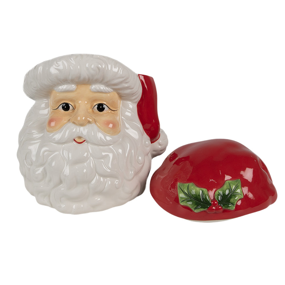 Barattolo in ceramica Babbo Natale con coperchio