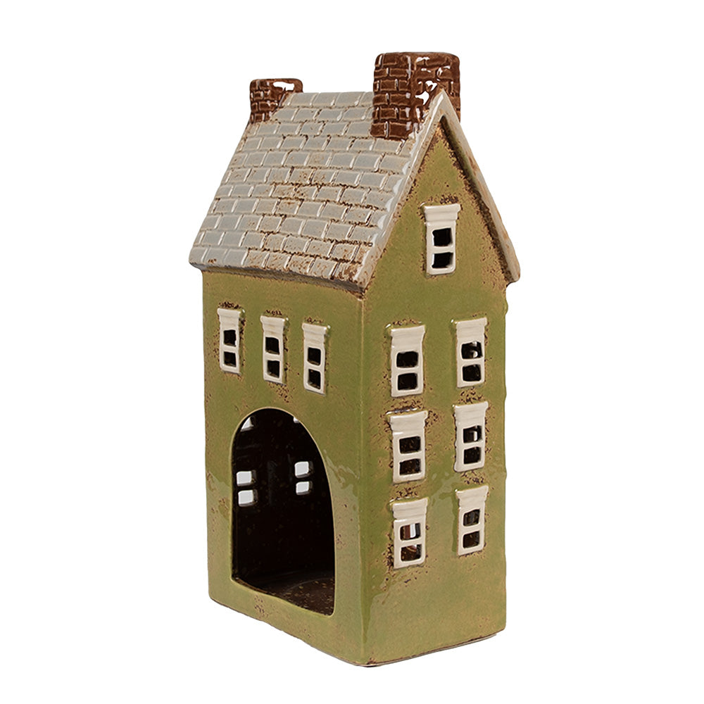 Portacandele Casetta Verde Clayre & Eef
