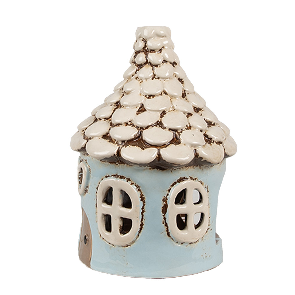 Portacandele Casetta Mini Azzurra Clayre & Eef