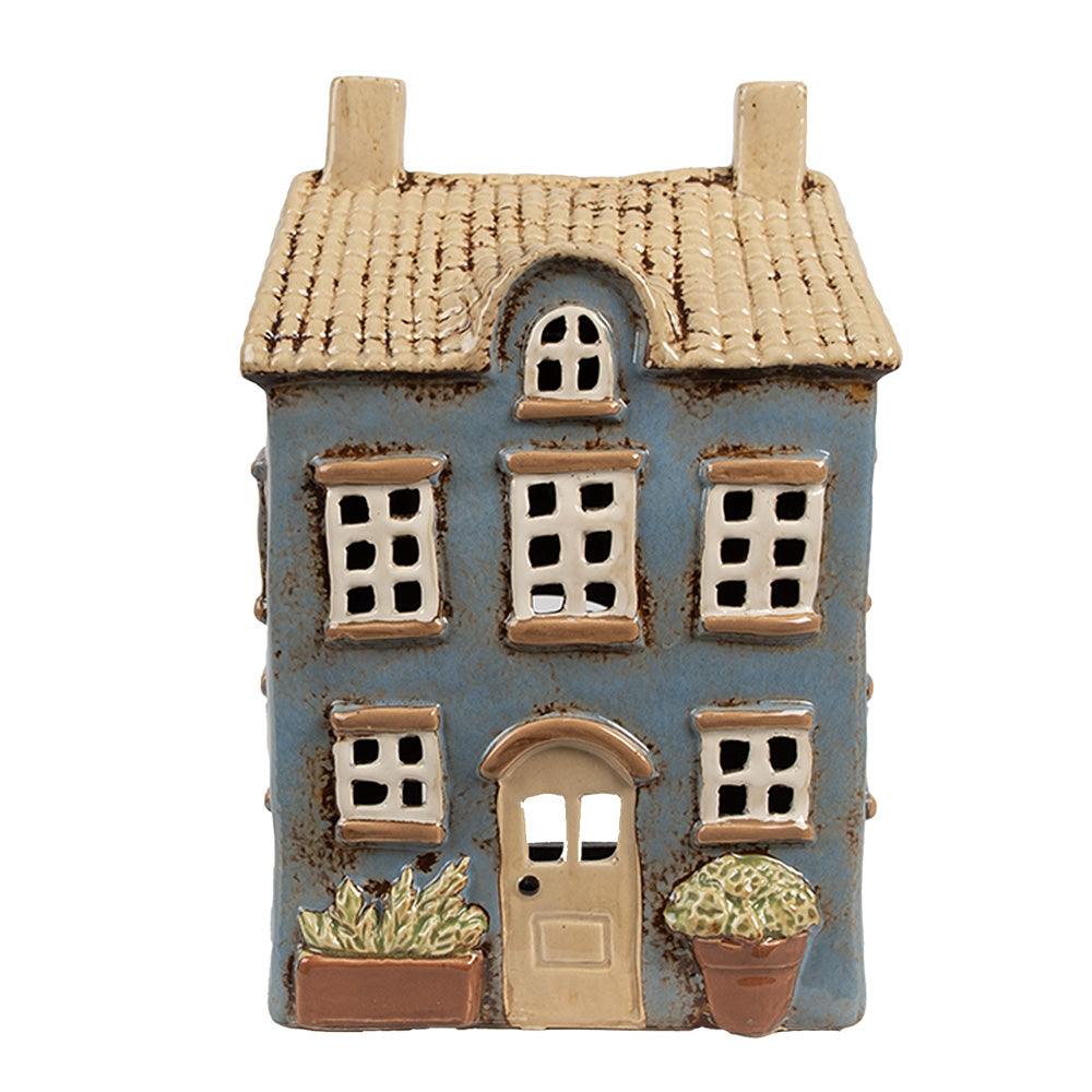 Portacandele Casetta Blu Clayre & Eef