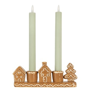 Candelabro natalizio casette di pan di zenzero