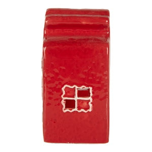 Portacandele natalizio casetta rossa