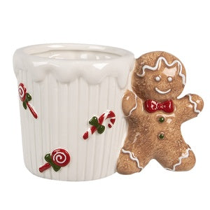 Tazza natalizia manico omino di pan di zenzero