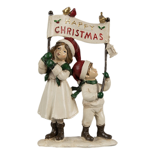 Statua Decorativa Bambini Felice Natale