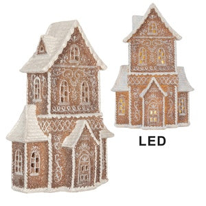 Decorazione natalizia casa di pan di zenzero led
