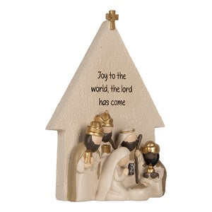 Decorazione natalizia presepe dorato