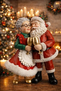 Statuetta mamma natale e babbo natale