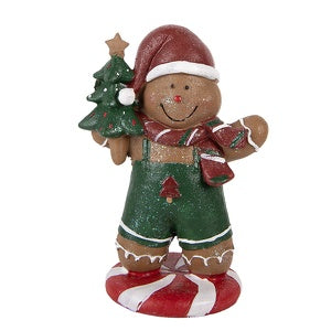 Statuetta omino di pan di zenzero con alberello