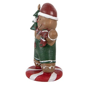 Statuetta omino di pan di zenzero con alberello
