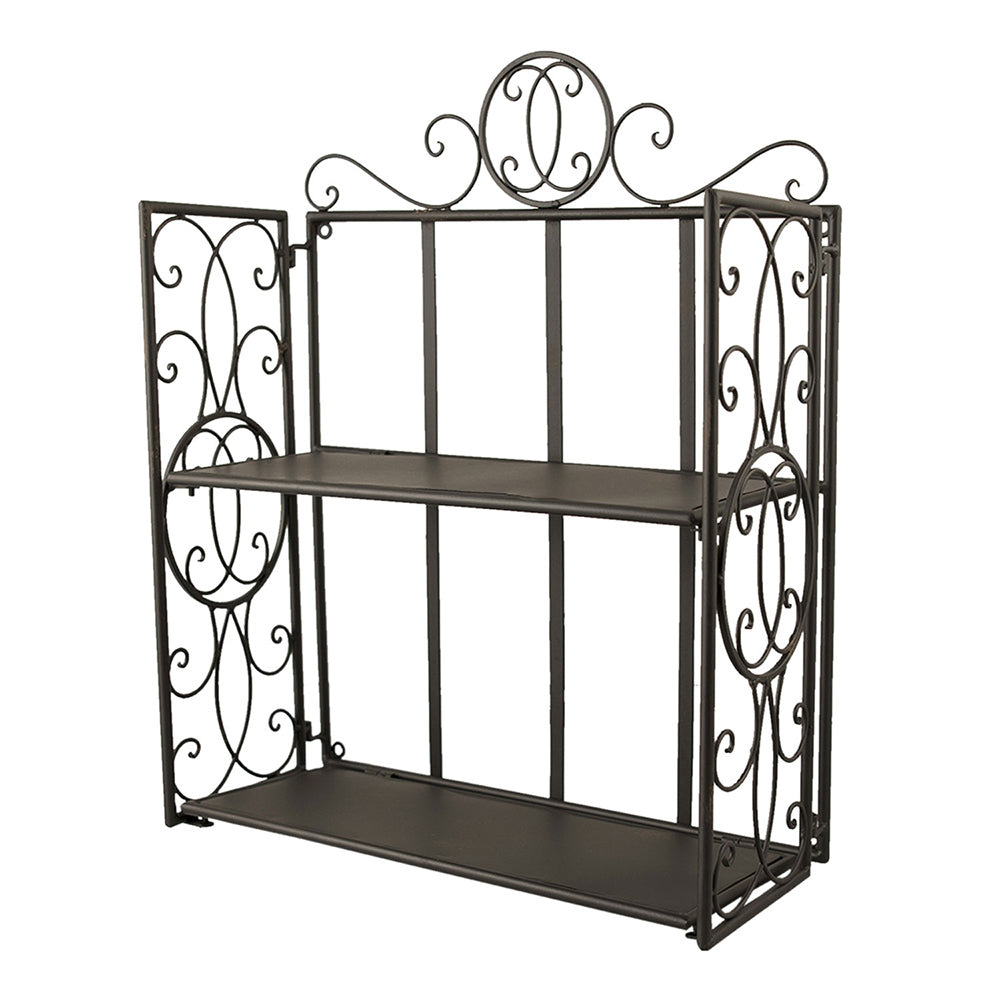 Minimalist Black Iron Wall Shelf – Industrial Storage Unit (53 cm)