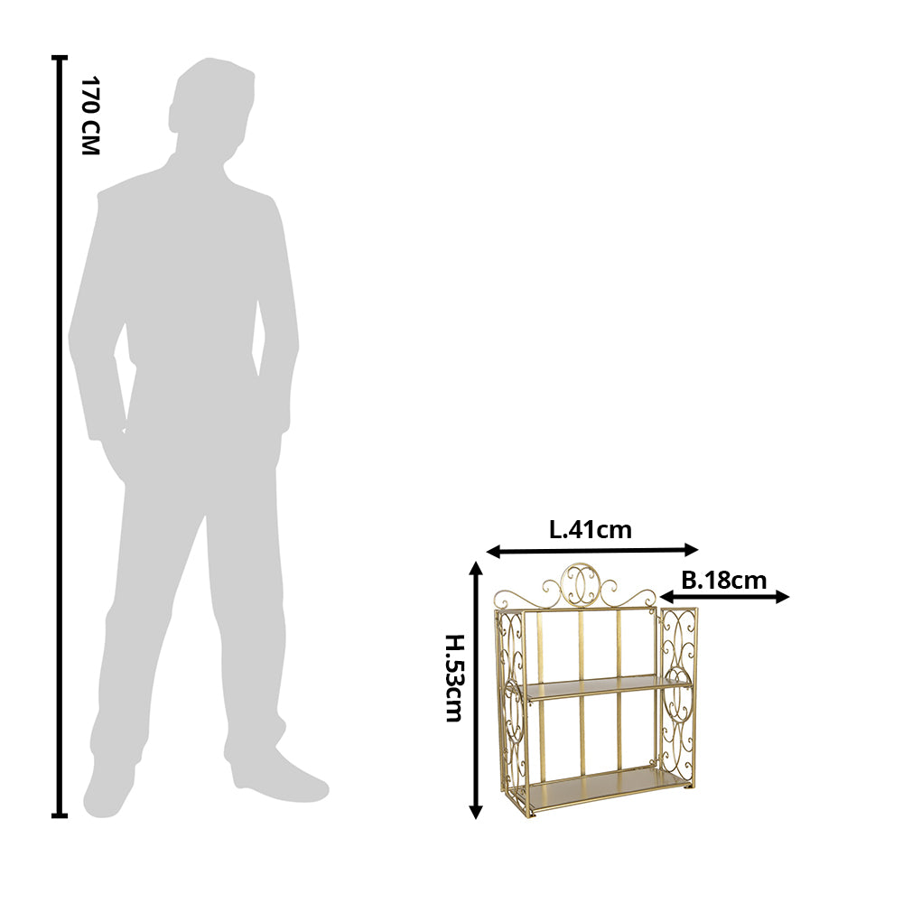 Minimalist Black Iron Wall Shelf – Industrial Storage Unit (53 cm)