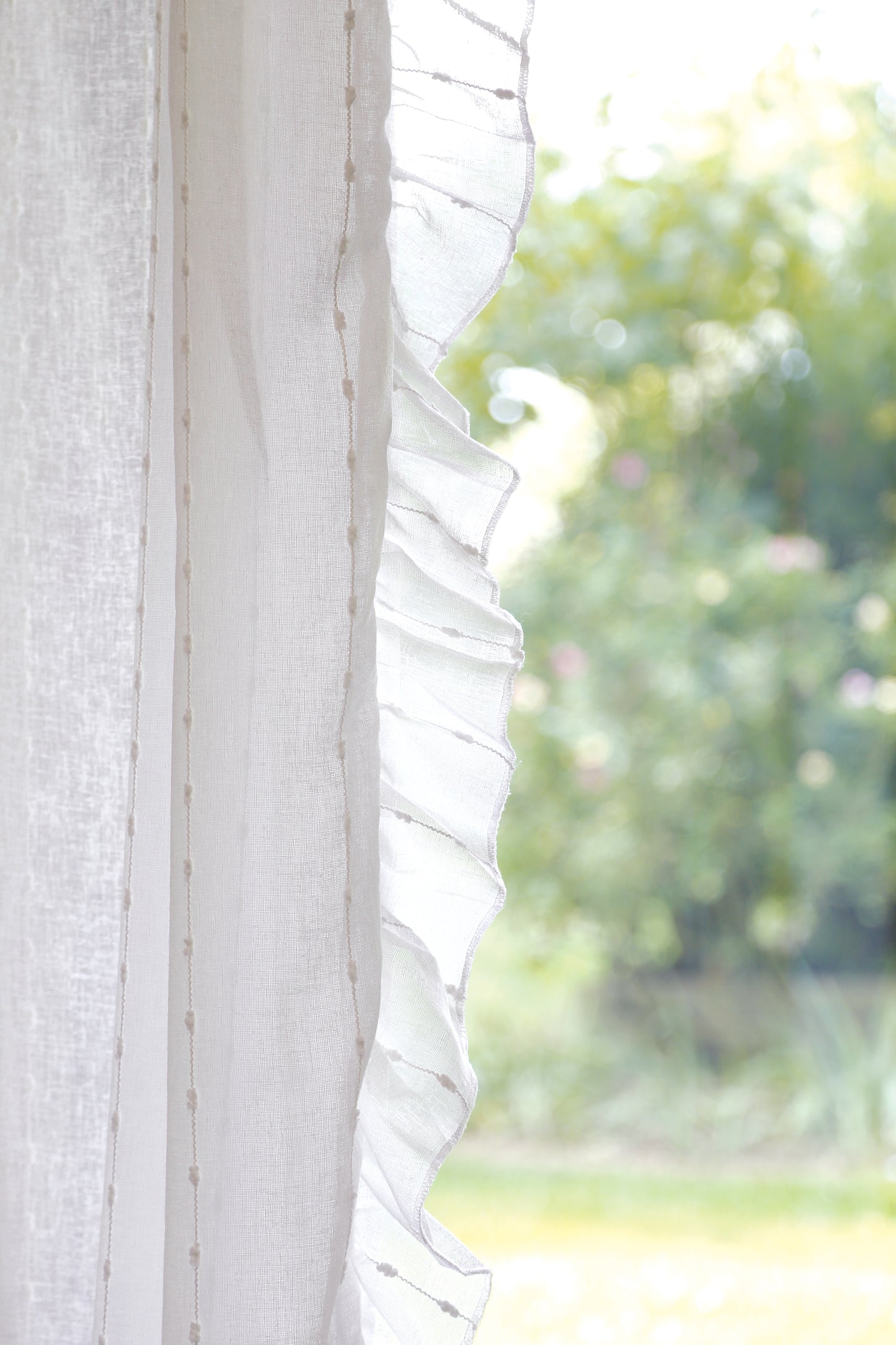 Set 2 teli Tenda con Gala Collezione Plumetis – Blanc Mariclo