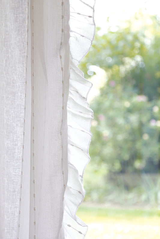 Set 2 teli Tenda con Gala Collezione Plumetis – Blanc Mariclo