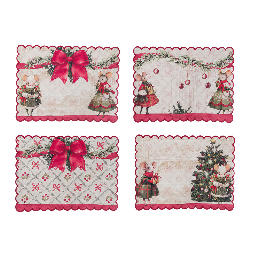 Tovagliette natalizie colazione in cotone – Blanc Mariclò