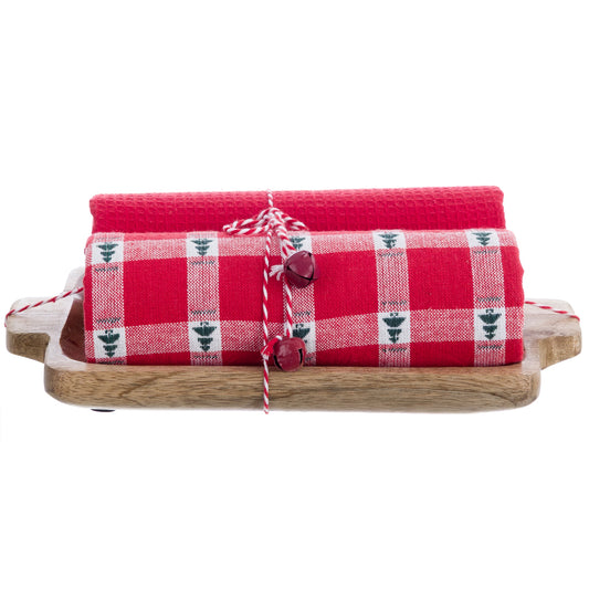 Set 2 canovacci con vassoio in legno – Blanc Mariclò