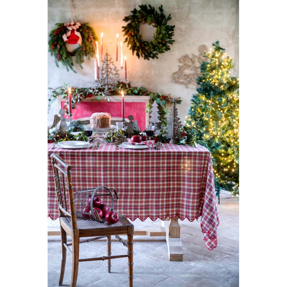 Tovaglia scozzese natalizia 150x220  cm – Blanc Mariclò