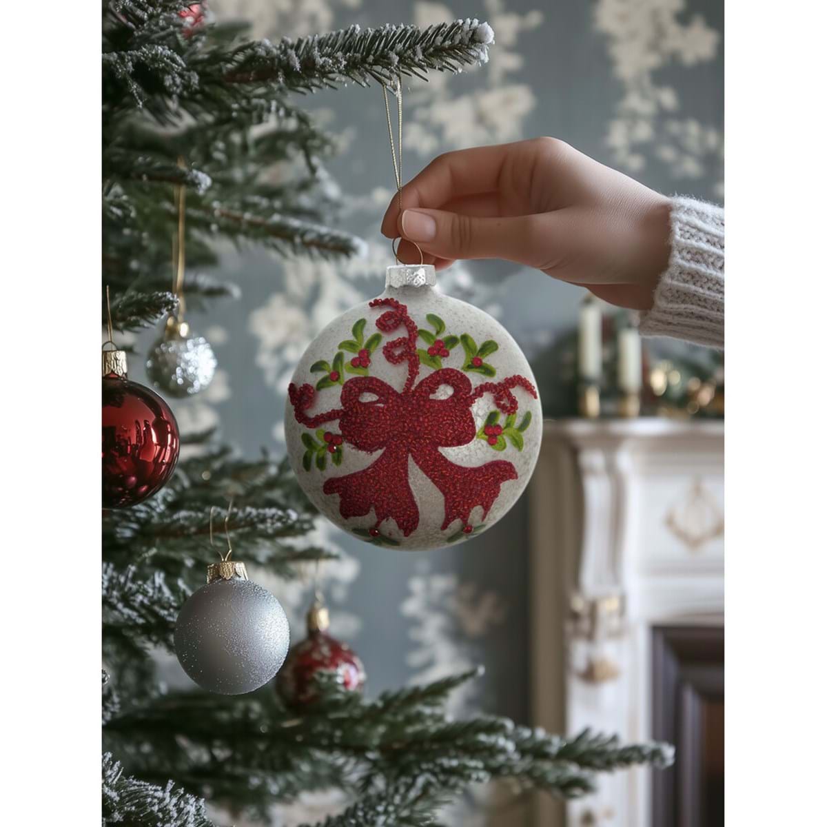 Decorazione natalizia in vetro – Blanc Mariclò