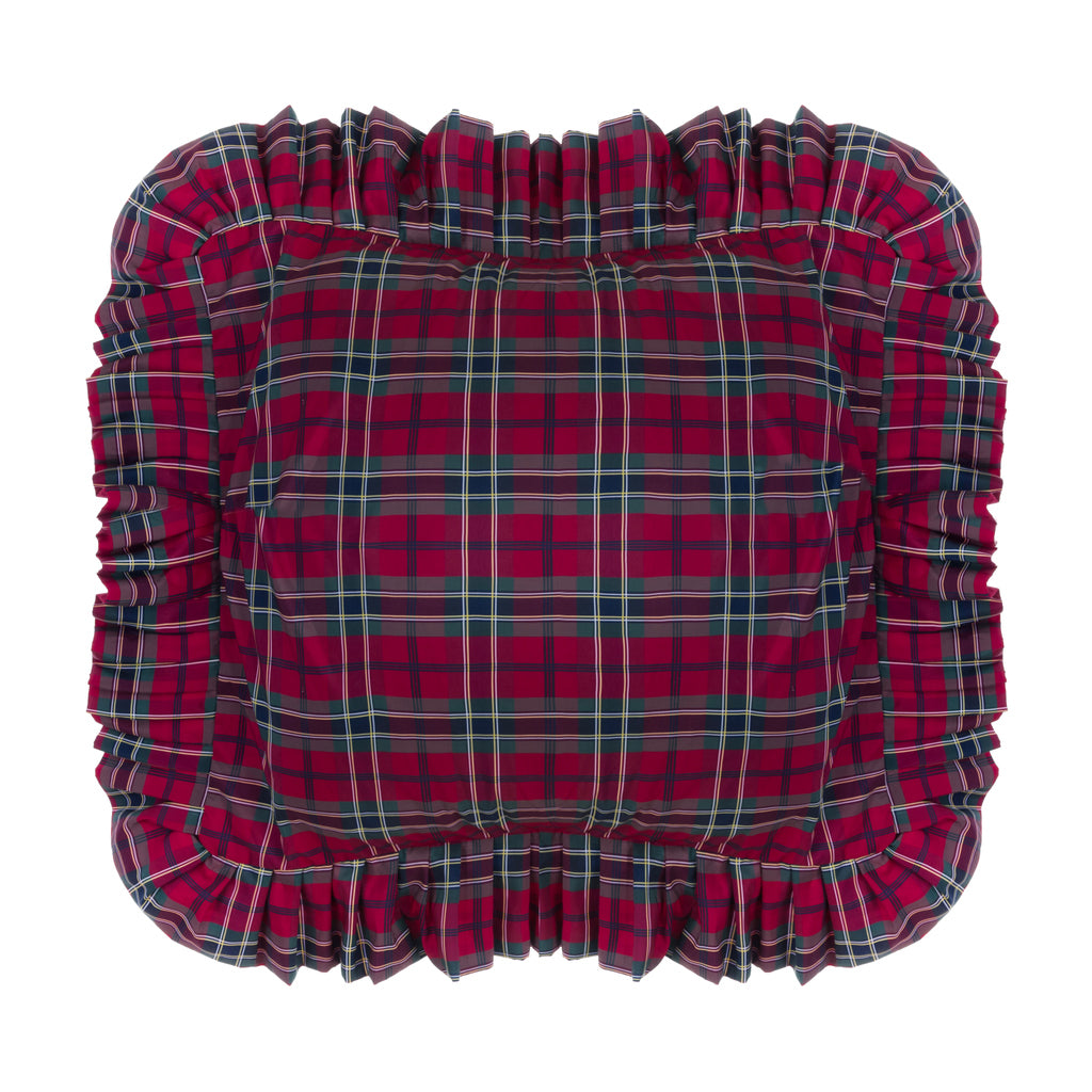 Cuscino scozzese con gale – Blanc Mariclò