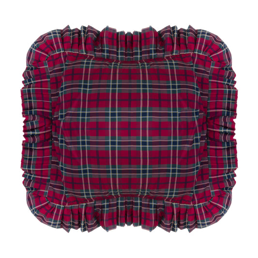 Cuscino scozzese con gale – Blanc Mariclò