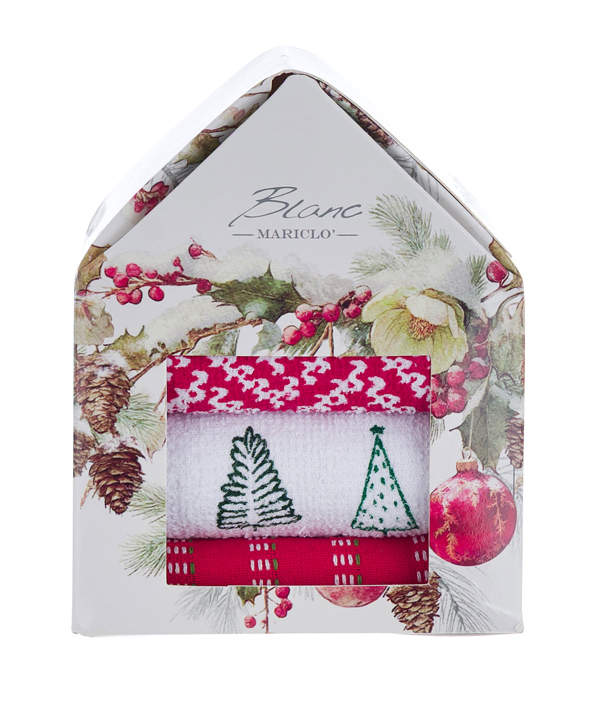 Set regalo Strofinacci Natalizi  Blanc Mariclò