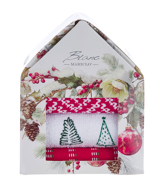 Set regalo Strofinacci Natalizi  Blanc Mariclò