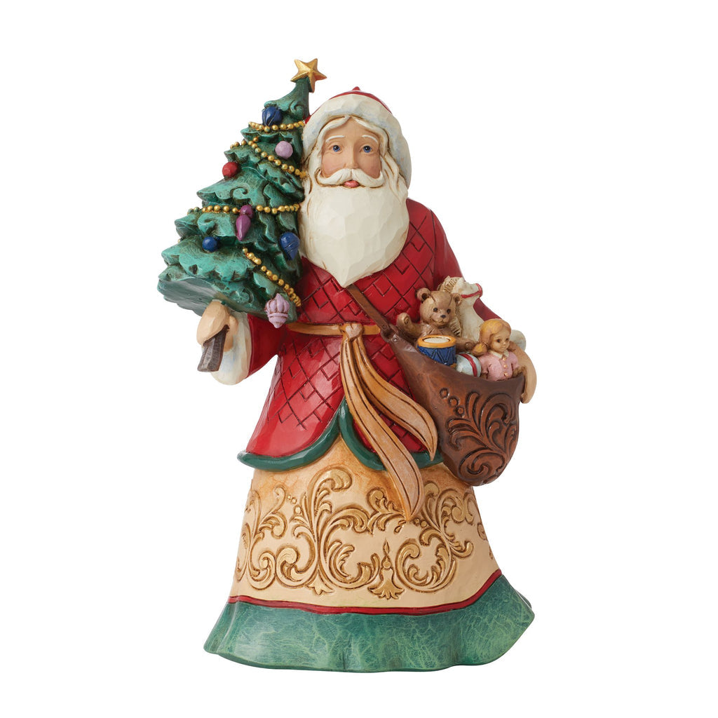 Jim Shore Santa with Tree and Toy Bag Figurine 20 cm – Heartwood Creek