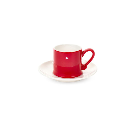 Red Coffee Cup with Saucer – Nuvole di Stoffa