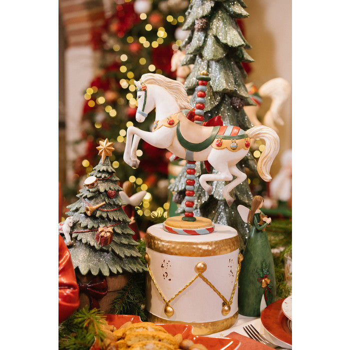 Decorative Christmas Horse in Resin La Giostra di Amélie 25 cm – Nuvole di Stoffa