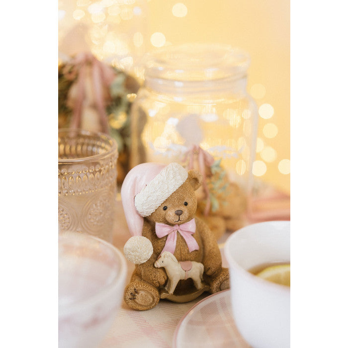 Sitting Pink Bear 10.5 cm – Nuvole di Stoffa