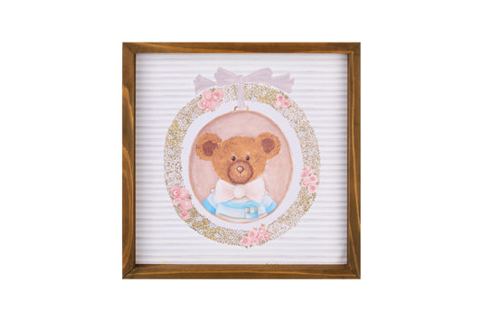 Quadro in Legno Sweet Bear Boy