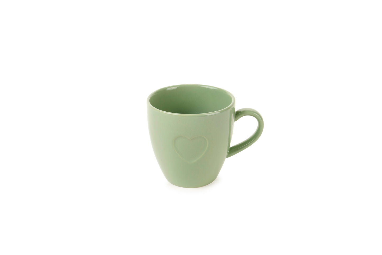 Nuvole di stoffa Mug verde "Heart"